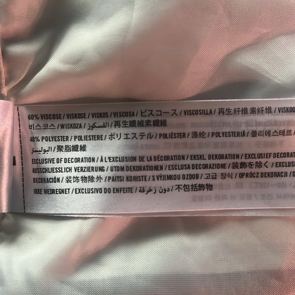 Abercrombie & Fitch Wide Leg Beach Pants black Striped Split Leg Sz S - Picture 8 of 8